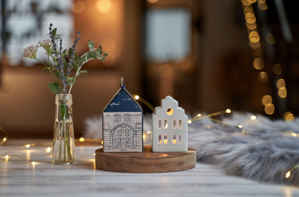 Ceramic house candle