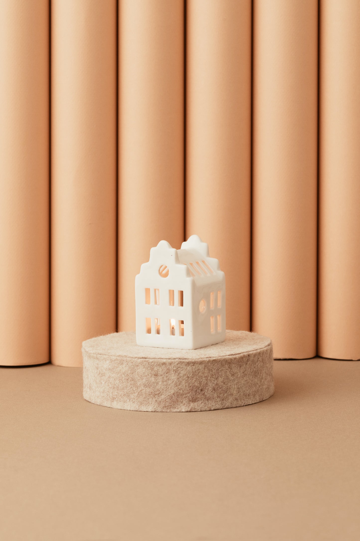 Ceramic house candle